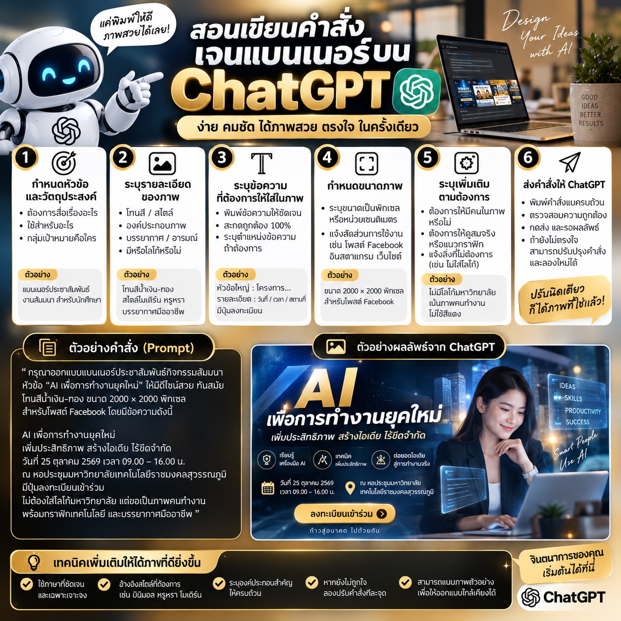 วิธีเขียน Promt บน Chat GPT ให้ได้ภาพสวย ตรงใจ ในครั้งเดียว