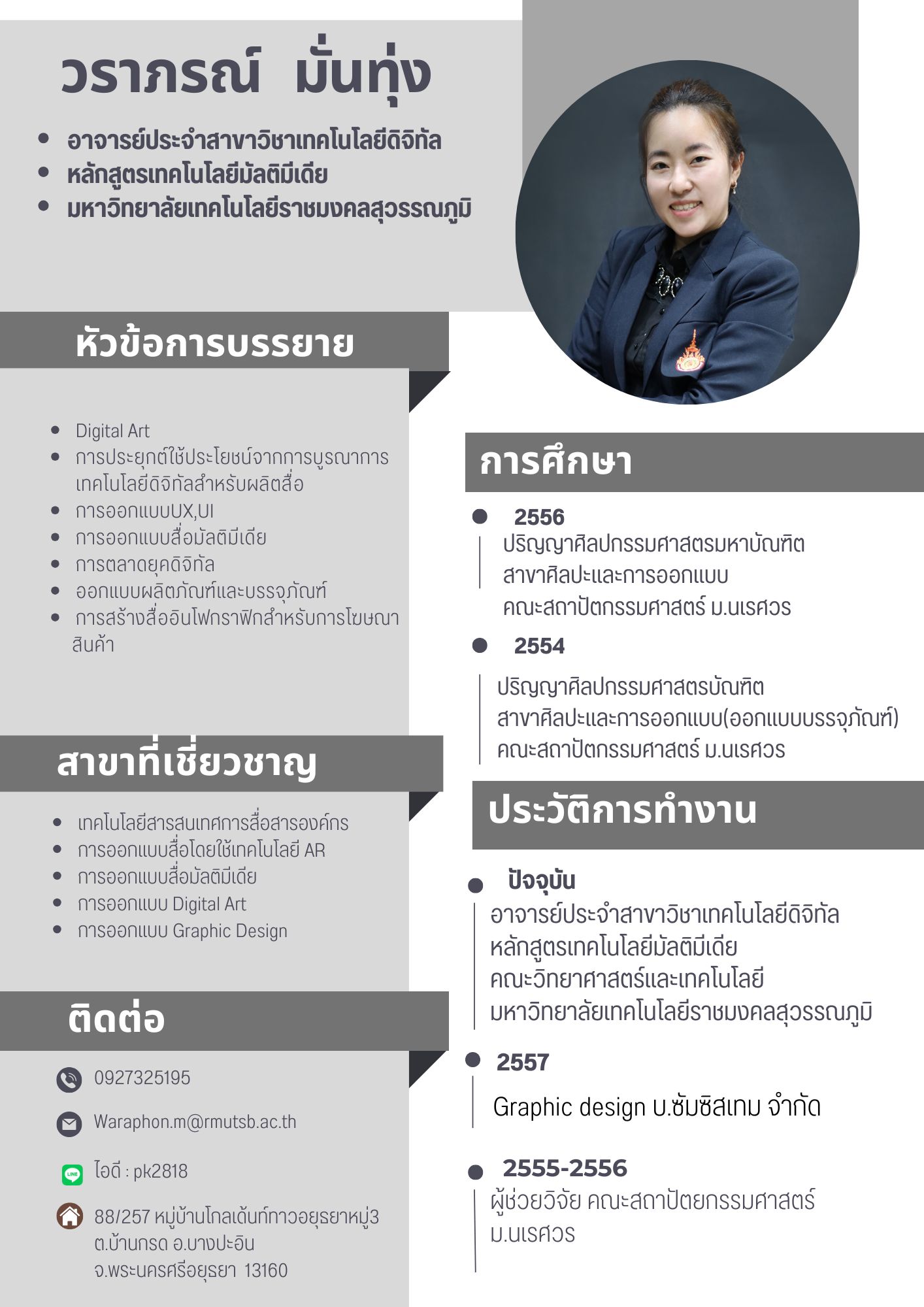 นางสาววราภรณ์ มั่นทุ่ง